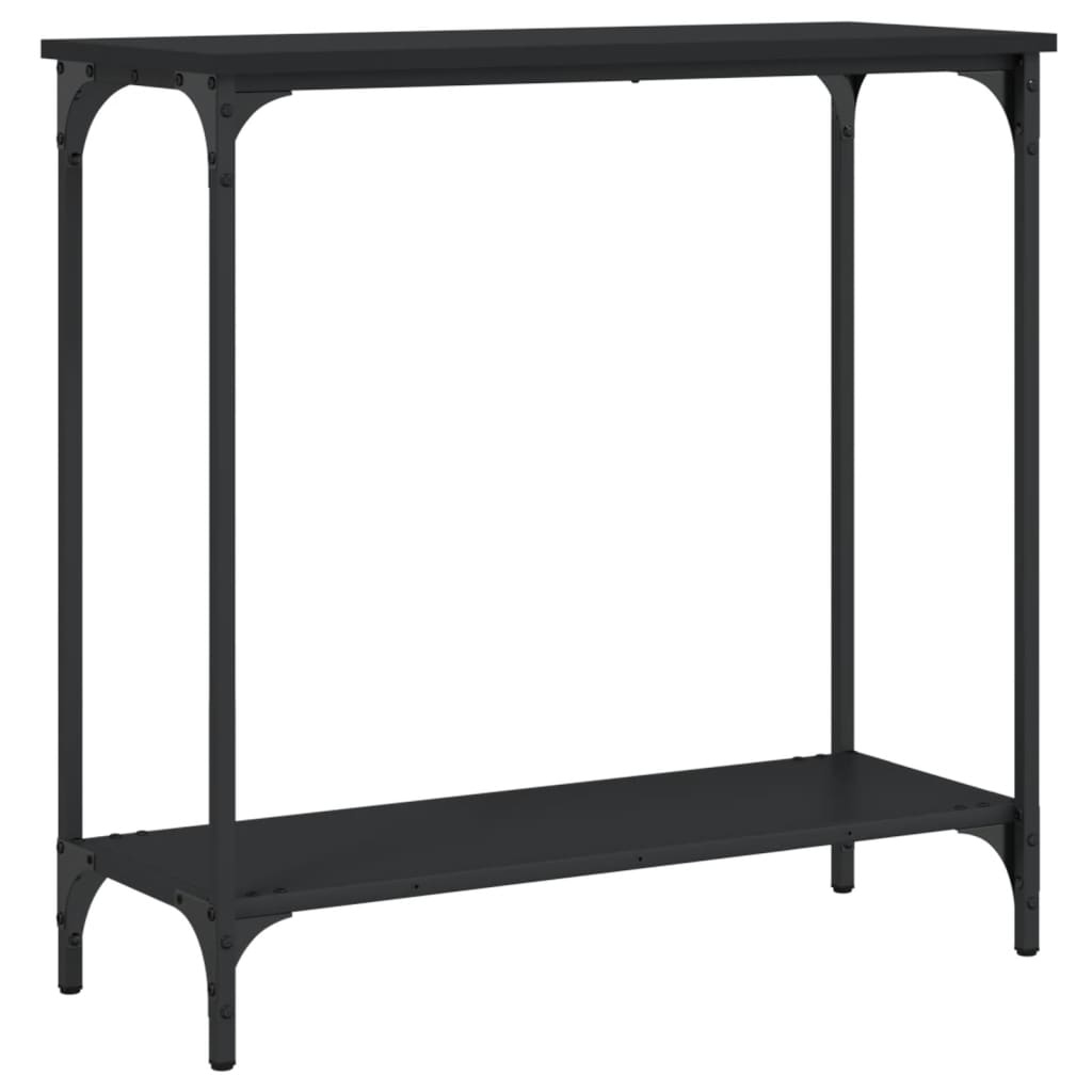 vidaXL Masă consolă, negru, 75x30,5x75 cm, lemn prelucrat