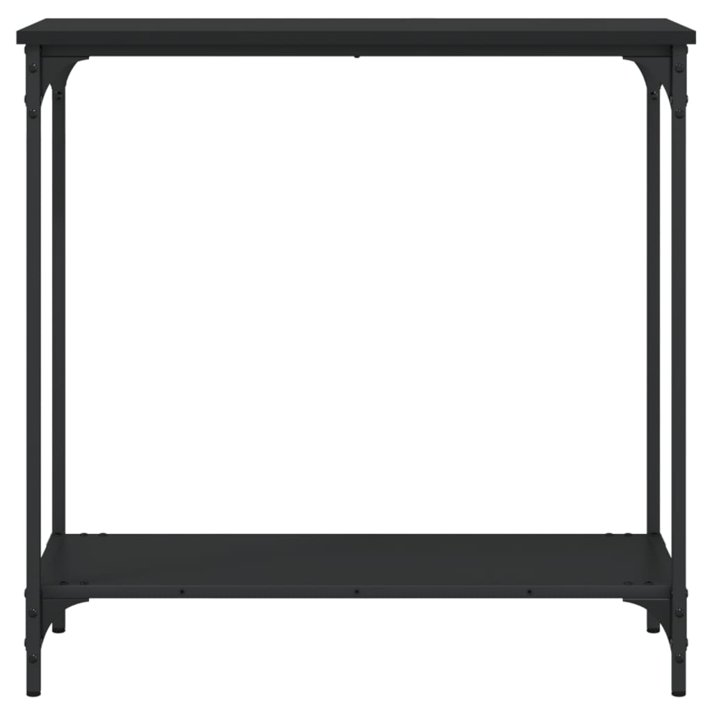 vidaXL Masă consolă, negru, 75x30,5x75 cm, lemn prelucrat