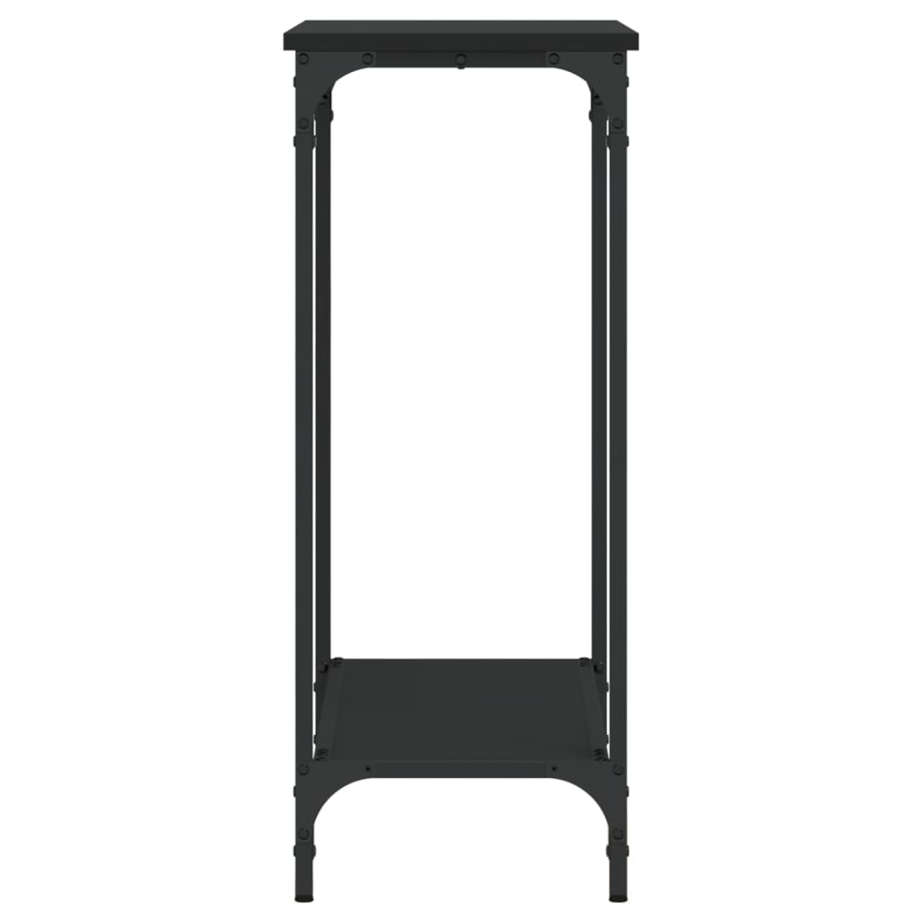 vidaXL Masă consolă, negru, 75x30,5x75 cm, lemn prelucrat