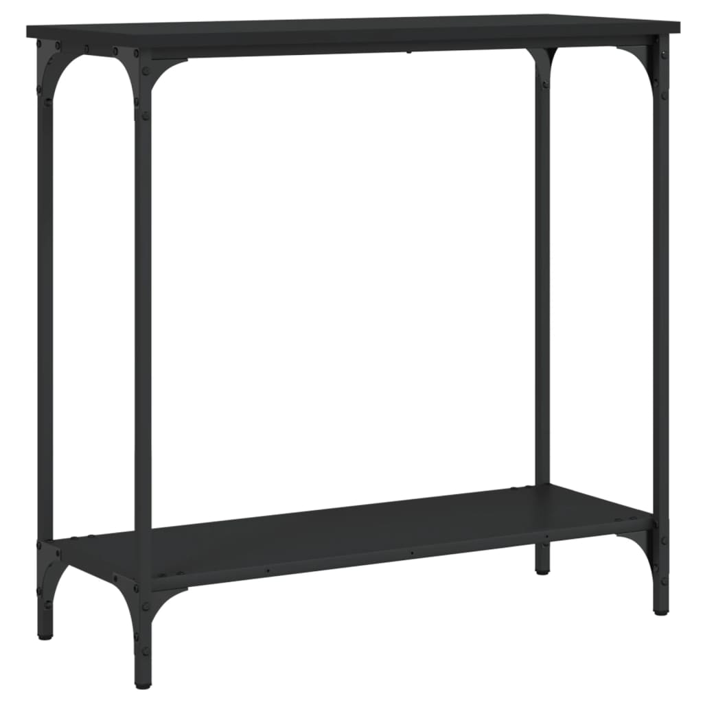 vidaXL Masă consolă, negru, 75x30,5x75 cm, lemn prelucrat