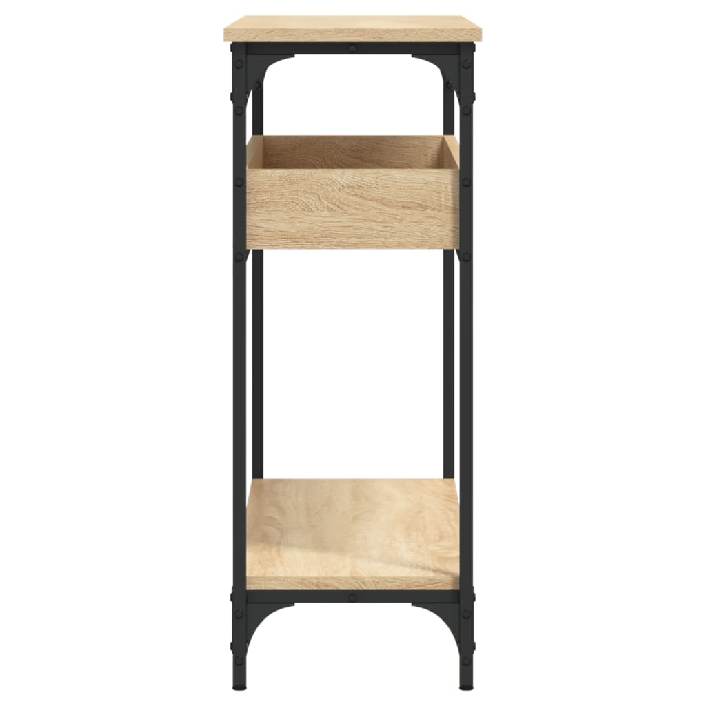 vidaXL Măsuță consolă cu raft stejar sonoma 100x29x75cm lemn prelucrat vidaXL Măsuță consolă cu raft stejar sonoma 100x29x75cm lemn prelucrat