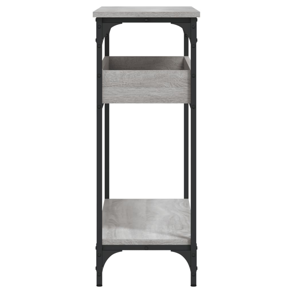 vidaXL Măsuță consolă cu raft gri sonoma 100x29x75 cm lemn prelucrat vidaXL Măsuță consolă cu raft gri sonoma 100x29x75 cm lemn prelucrat