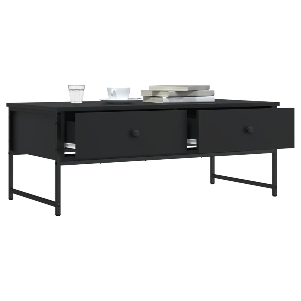 vidaXL Măsuță de cafea, negru, 101x49x39,5 cm, lemn prelucrat vidaXL Măsuță de cafea, negru, 101x49x39,5 cm, lemn prelucrat