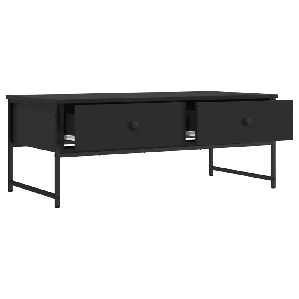 vidaXL Măsuță de cafea, negru, 101x49x39,5 cm, lemn prelucrat vidaXL Măsuță de cafea, negru, 101x49x39,5 cm, lemn prelucrat