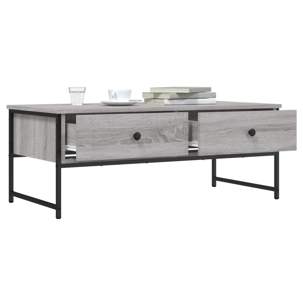 vidaXL Măsuță de cafea, gri sonoma, 101x49x39,5 cm, lemn compozit