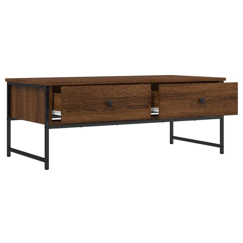 vidaXL Măsuță de cafea, stejar maro, 101x49x39,5 cm, lemn prelucrat vidaXL Măsuță de cafea, stejar maro, 101x49x39,5 cm, lemn prelucrat
