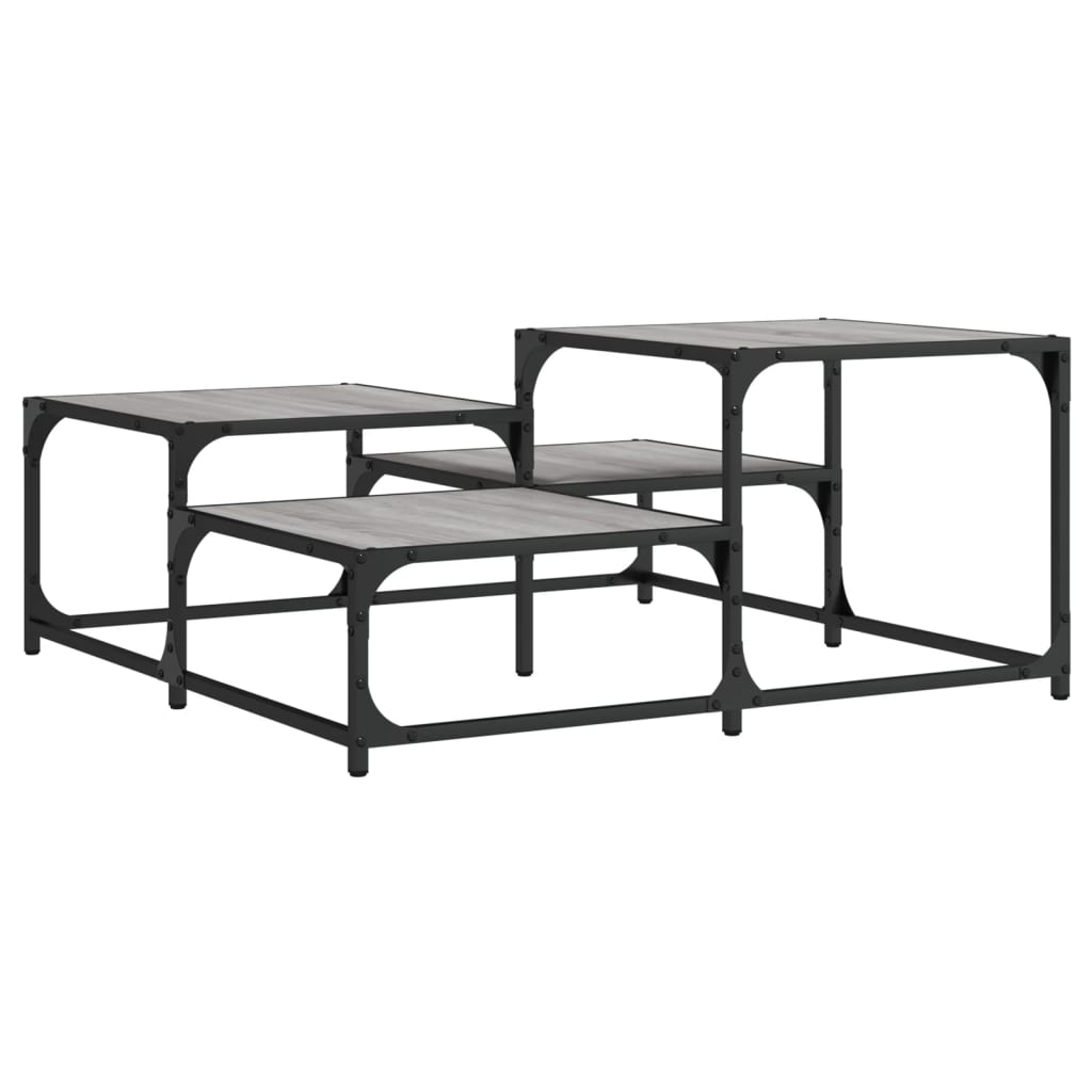 vidaXL Măsuță de cafea, gri sonoma, 87,5x87,5x40 cm, lemn prelucrat vidaXL Măsuță de cafea, gri sonoma, 87,5x87,5x40 cm, lemn prelucrat