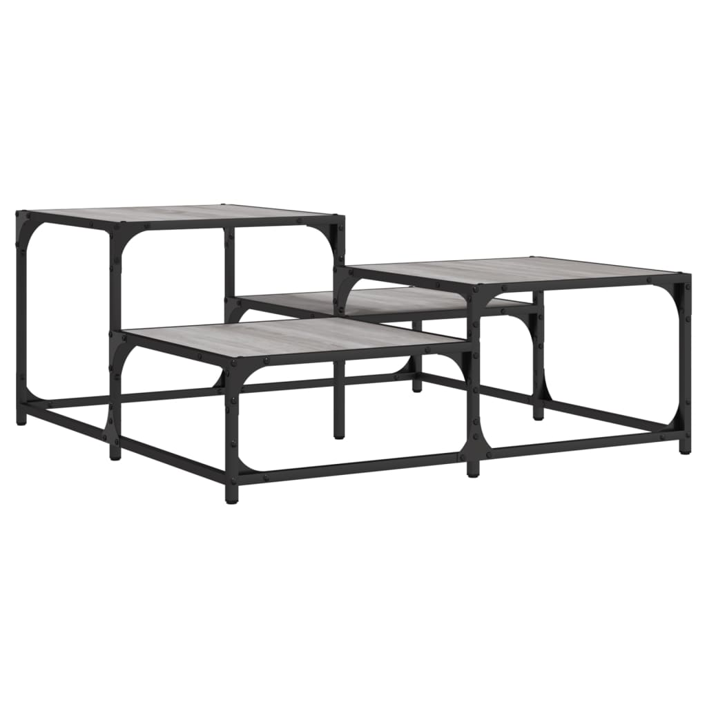 vidaXL Măsuță de cafea, gri sonoma, 87,5x87,5x40 cm, lemn prelucrat vidaXL Măsuță de cafea, gri sonoma, 87,5x87,5x40 cm, lemn prelucrat
