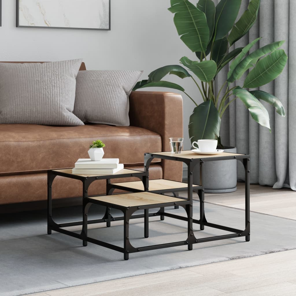 vidaXL Măsuță de cafea, stejar sonoma, 68x68x40 cm, lemn prelucrat vidaXL Măsuță de cafea, stejar sonoma, 68x68x40 cm, lemn prelucrat