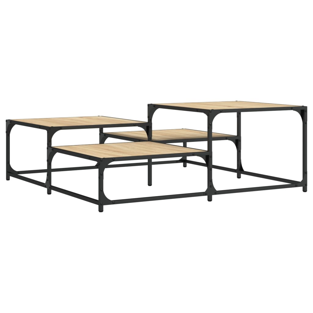 vidaXL Măsuță de cafea, stejar sonoma, 107x107x40 cm, lemn prelucrat vidaXL Măsuță de cafea, stejar sonoma, 107x107x40 cm, lemn prelucrat