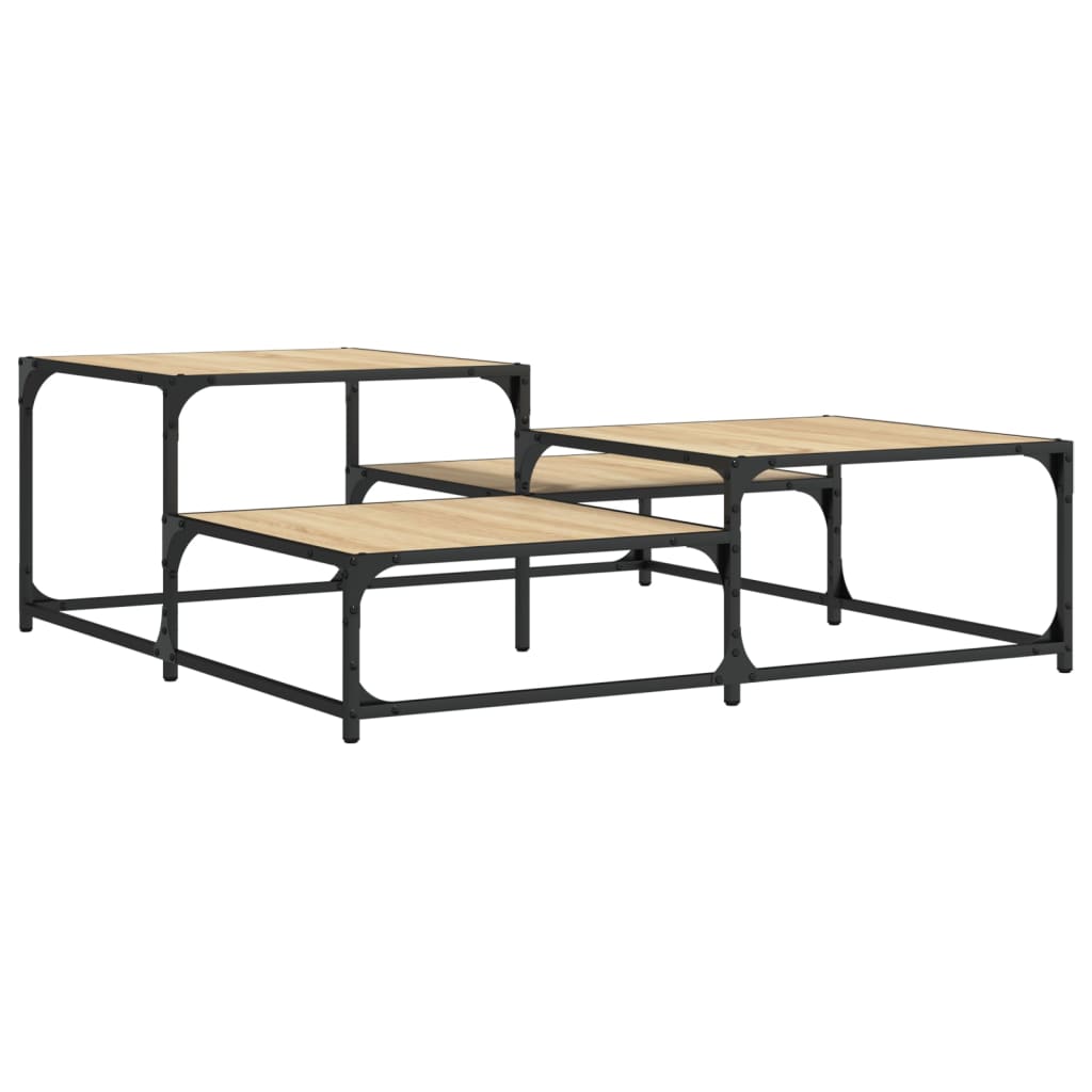vidaXL Măsuță de cafea, stejar sonoma, 107x107x40 cm, lemn prelucrat vidaXL Măsuță de cafea, stejar sonoma, 107x107x40 cm, lemn prelucrat