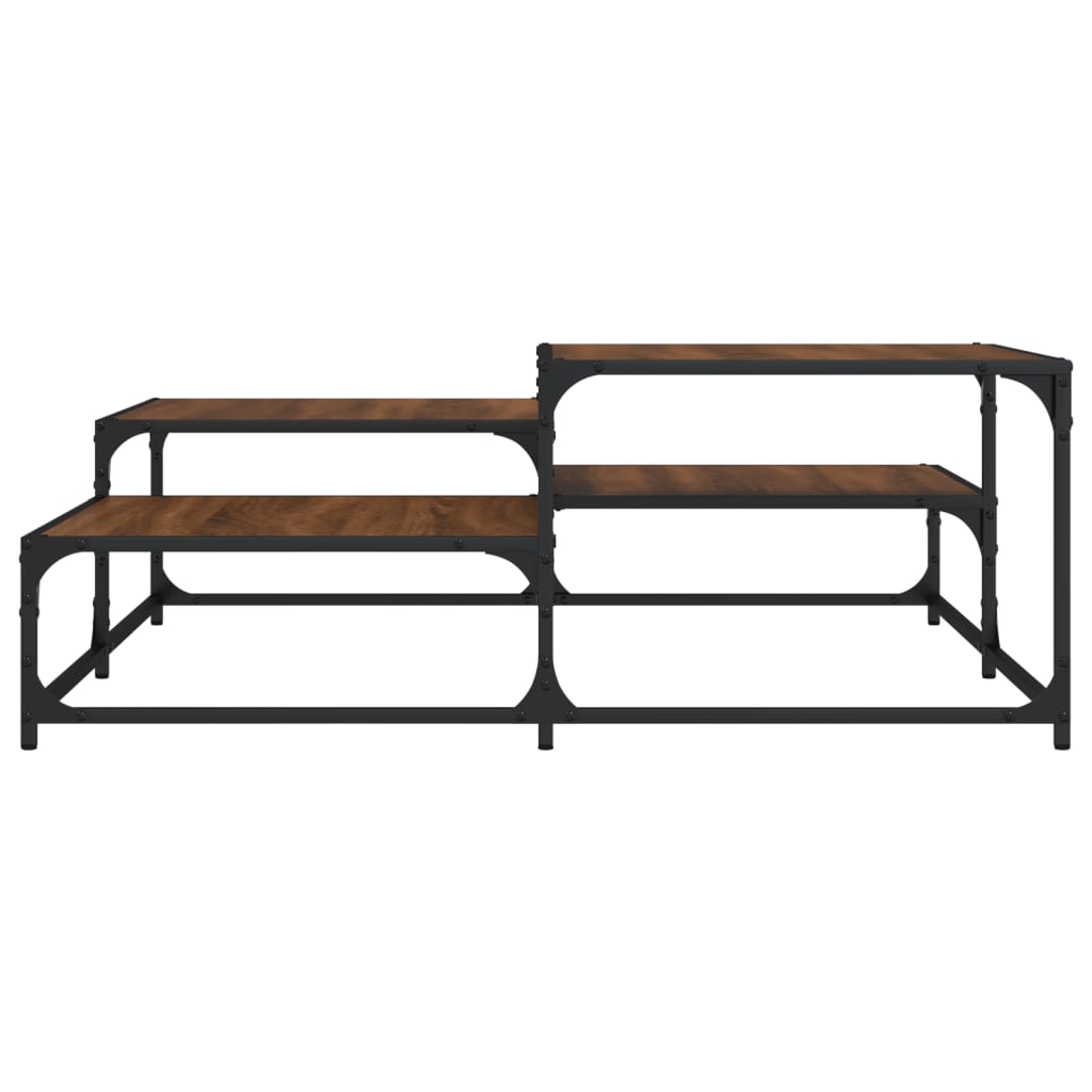 vidaXL Măsuță de cafea, stejar maro, 107x107x40 cm, lemn prelucrat vidaXL Măsuță de cafea, stejar maro, 107x107x40 cm, lemn prelucrat