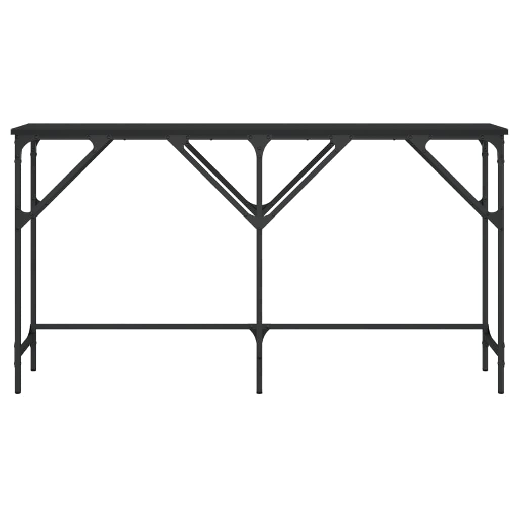 vidaXL Măsuță consolă, negru, 140x29x75 cm, lemn compozit vidaXL Măsuță consolă, negru, 140x29x75 cm, lemn compozit