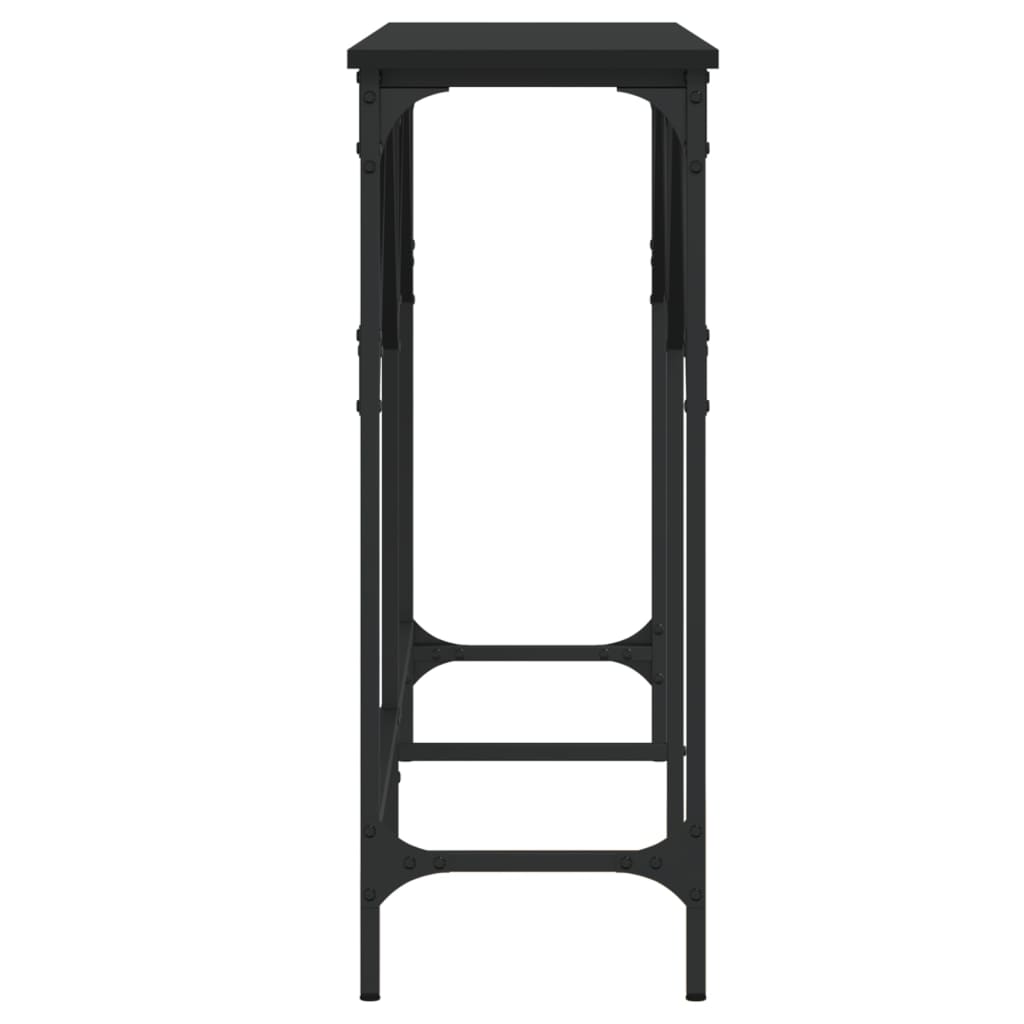 vidaXL Măsuță consolă, negru, 140x29x75 cm, lemn compozit vidaXL Măsuță consolă, negru, 140x29x75 cm, lemn compozit