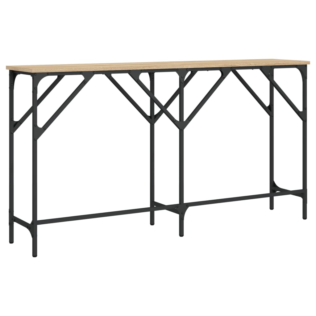 vidaXL Măsuță consolă, stejar sonoma, 140x29x75 cm, lemn prelucrat vidaXL Măsuță consolă, stejar sonoma, 140x29x75 cm, lemn prelucrat