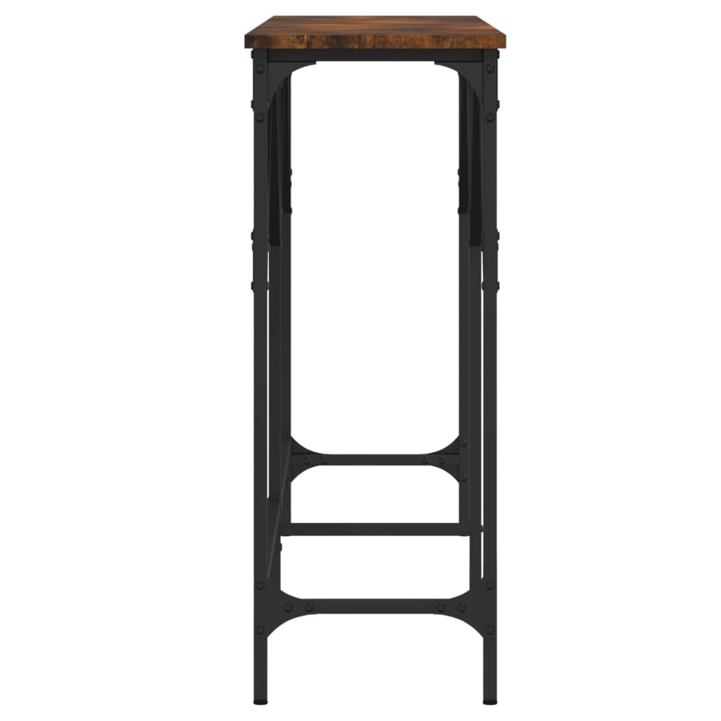 vidaXL Măsuță consolă, stejar fumuriu, 140x29x75 cm, lemn prelucrat vidaXL Măsuță consolă, stejar fumuriu, 140x29x75 cm, lemn prelucrat