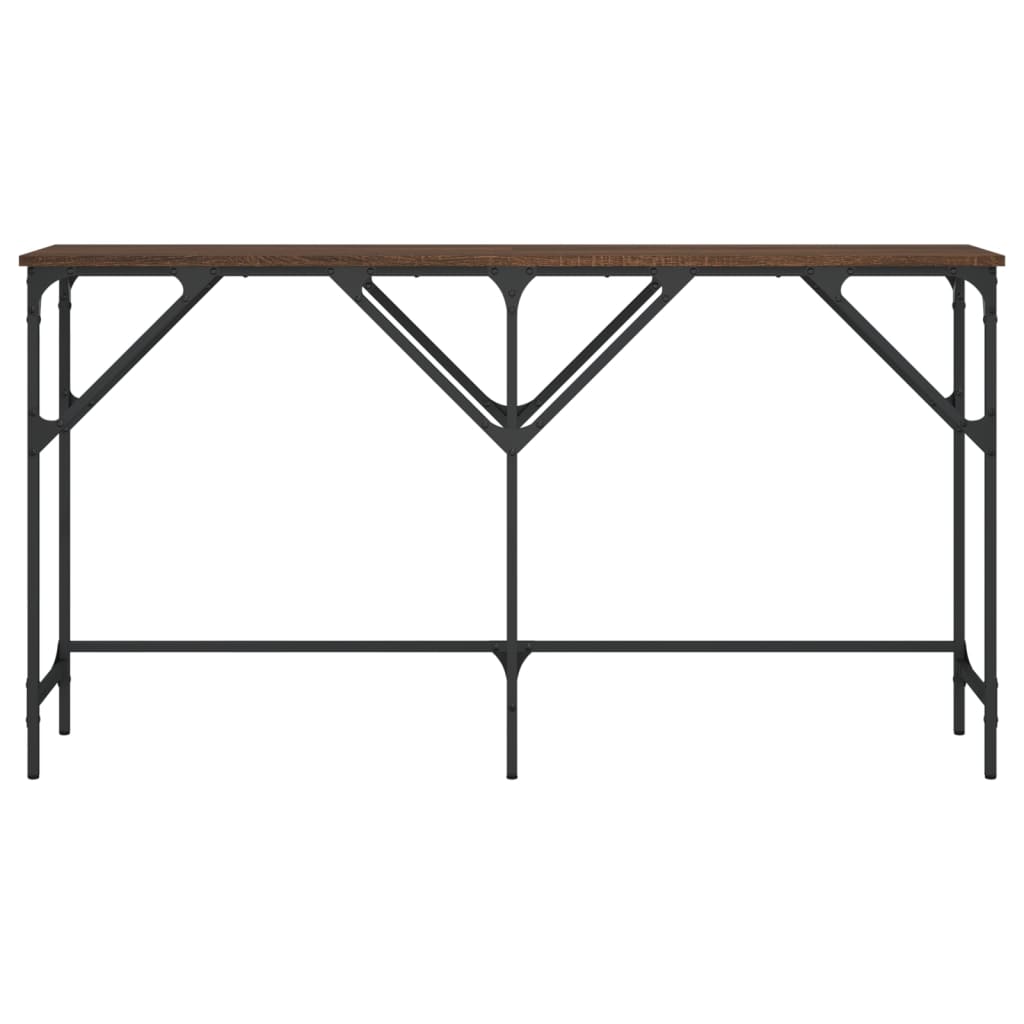 vidaXL Măsuță consolă, stejar maro, 140x29x75 cm, lemn prelucrat vidaXL Măsuță consolă, stejar maro, 140x29x75 cm, lemn prelucrat