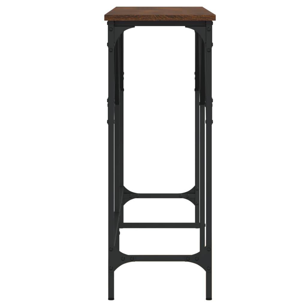 vidaXL Măsuță consolă, stejar maro, 140x29x75 cm, lemn prelucrat vidaXL Măsuță consolă, stejar maro, 140x29x75 cm, lemn prelucrat