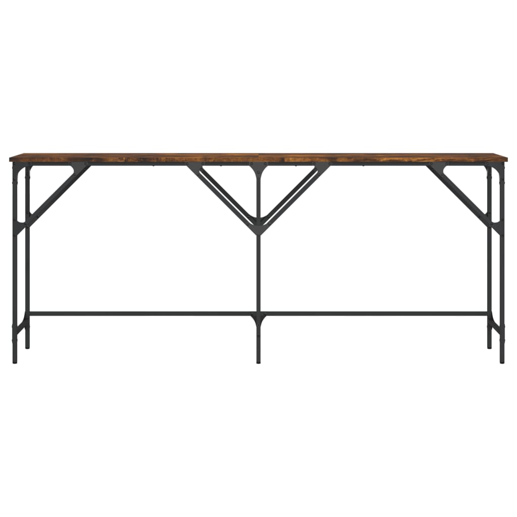 vidaXL Măsuță consolă, stejar fumuriu, 180x29x75 cm, lemn prelucrat vidaXL Măsuță consolă, stejar fumuriu, 180x29x75 cm, lemn prelucrat