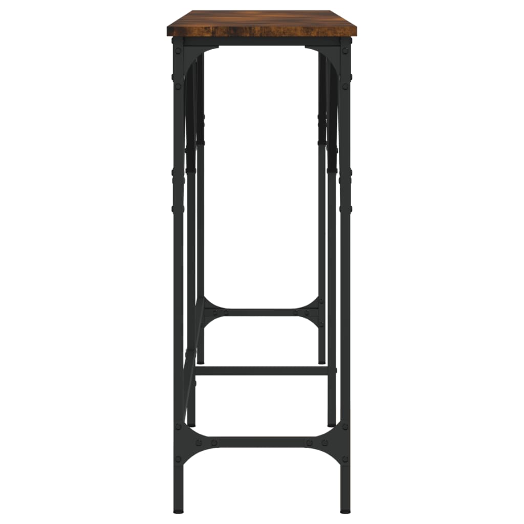 vidaXL Măsuță consolă, stejar fumuriu, 180x29x75 cm, lemn prelucrat vidaXL Măsuță consolă, stejar fumuriu, 180x29x75 cm, lemn prelucrat