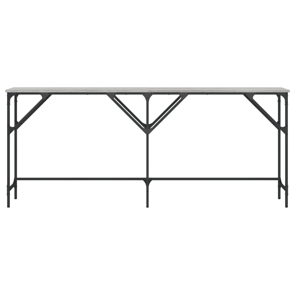 vidaXL Măsuță consolă, gri sonoma, 180x29x75 cm, lemn prelucrat