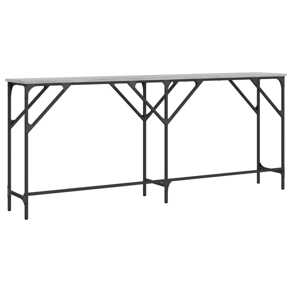 vidaXL Măsuță consolă, gri sonoma, 180x29x75 cm, lemn prelucrat