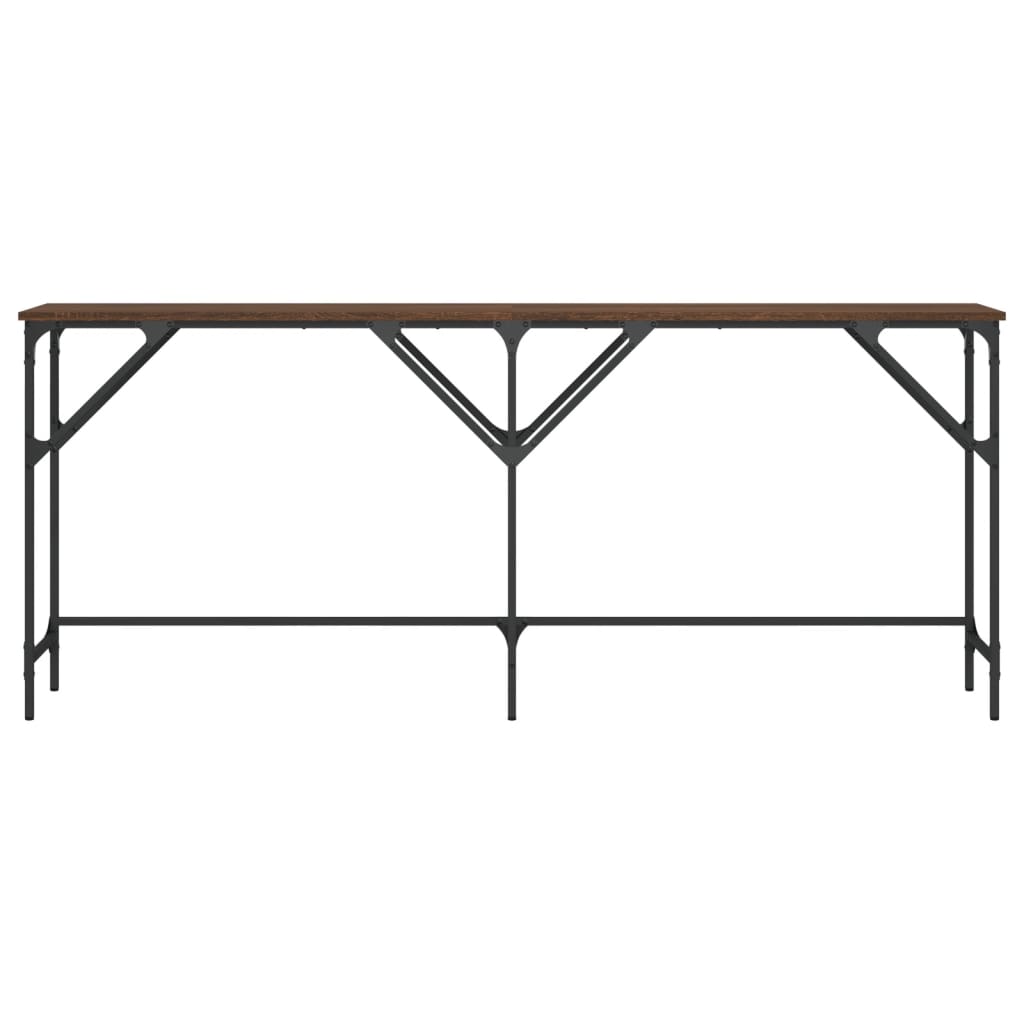 vidaXL Măsuță consolă, stejar maro, 180x29x75 cm, lemn prelucrat vidaXL Măsuță consolă, stejar maro, 180x29x75 cm, lemn prelucrat