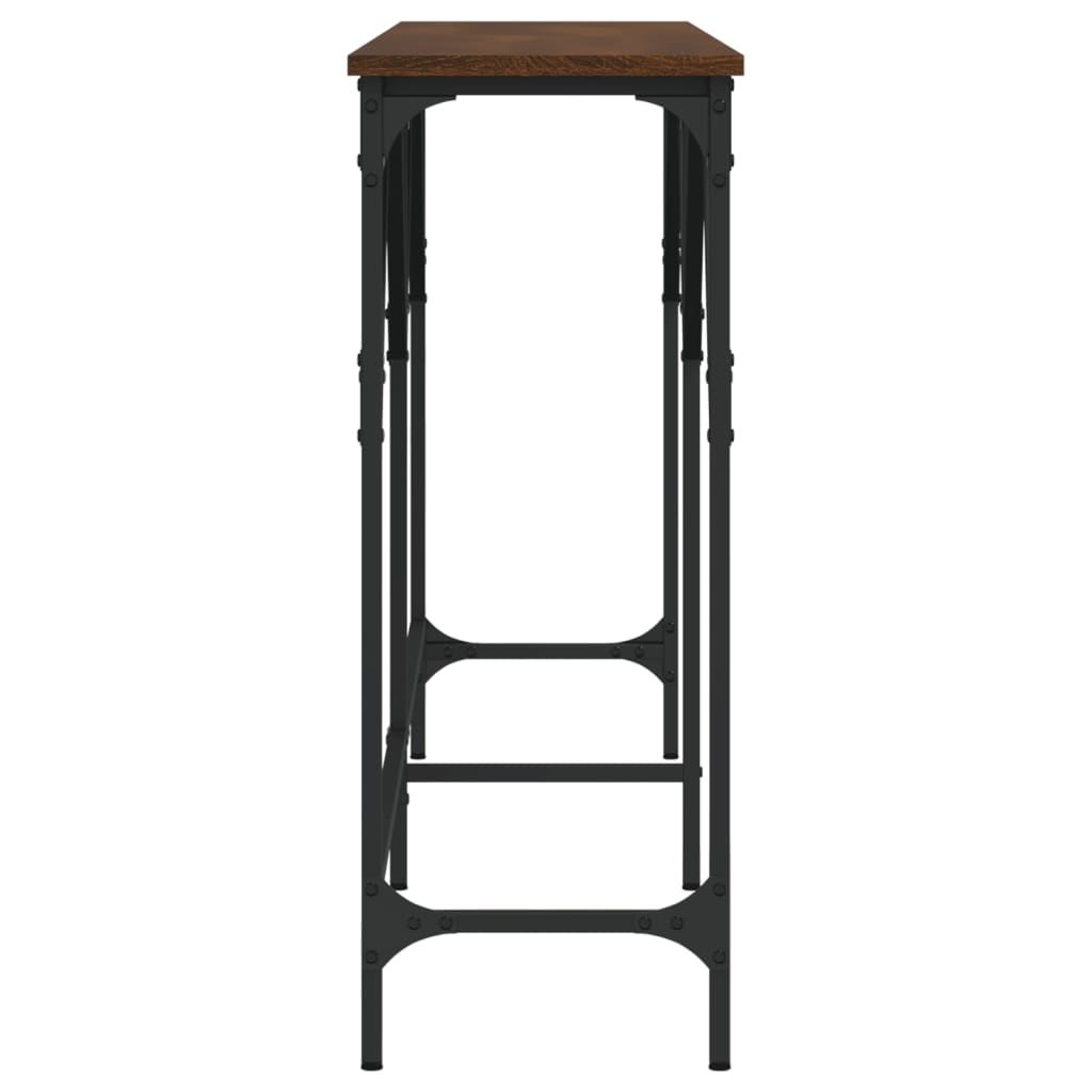 vidaXL Măsuță consolă, stejar maro, 180x29x75 cm, lemn prelucrat vidaXL Măsuță consolă, stejar maro, 180x29x75 cm, lemn prelucrat