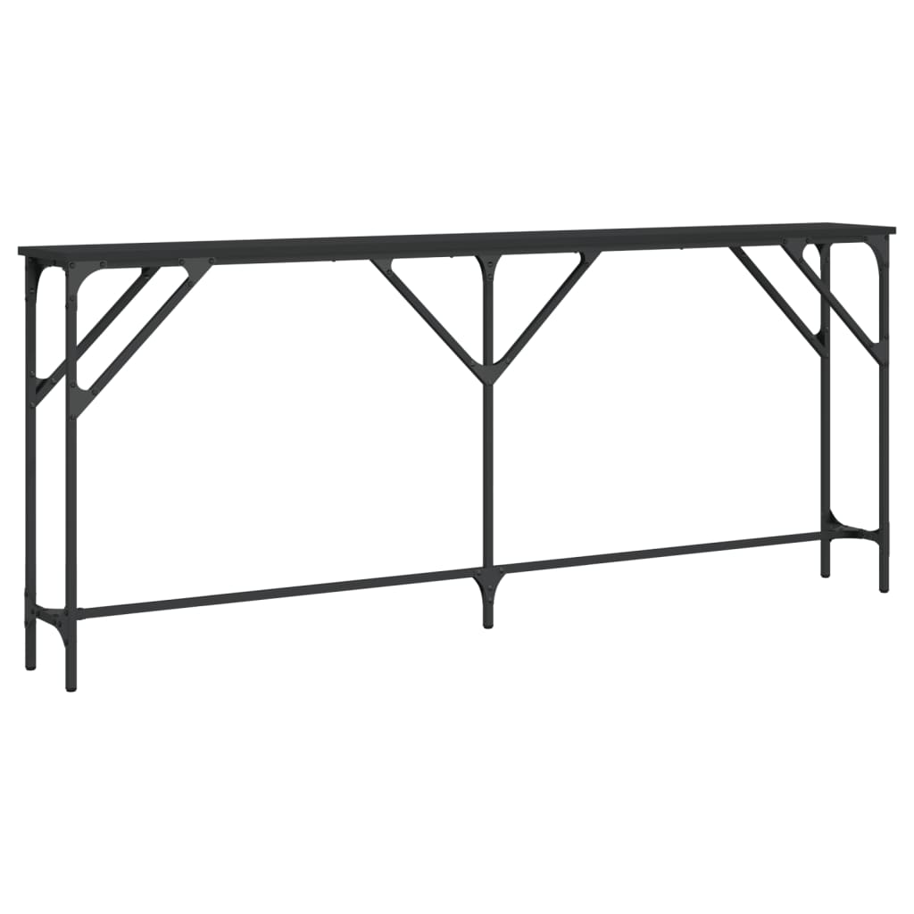 vidaXL Măsuță consolă, negru, 180x23x75 cm, lemn compozit vidaXL Măsuță consolă, negru, 180x23x75 cm, lemn compozit