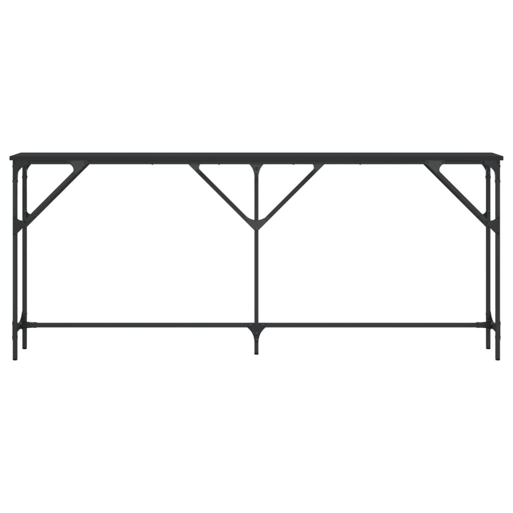 vidaXL Măsuță consolă, negru, 180x23x75 cm, lemn compozit vidaXL Măsuță consolă, negru, 180x23x75 cm, lemn compozit