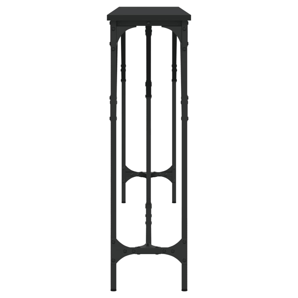 vidaXL Măsuță consolă, negru, 180x23x75 cm, lemn compozit vidaXL Măsuță consolă, negru, 180x23x75 cm, lemn compozit