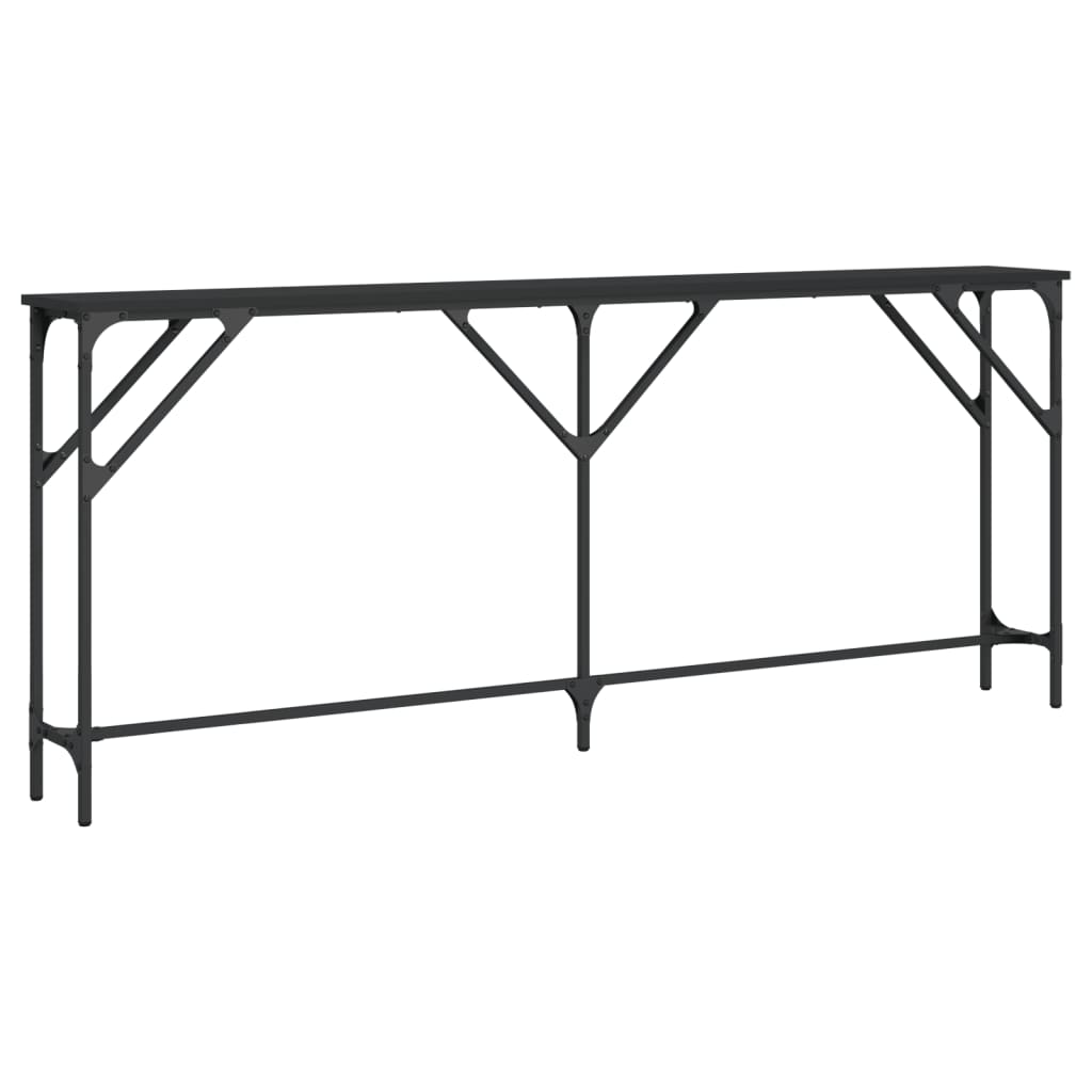 vidaXL Măsuță consolă, negru, 180x23x75 cm, lemn compozit vidaXL Măsuță consolă, negru, 180x23x75 cm, lemn compozit
