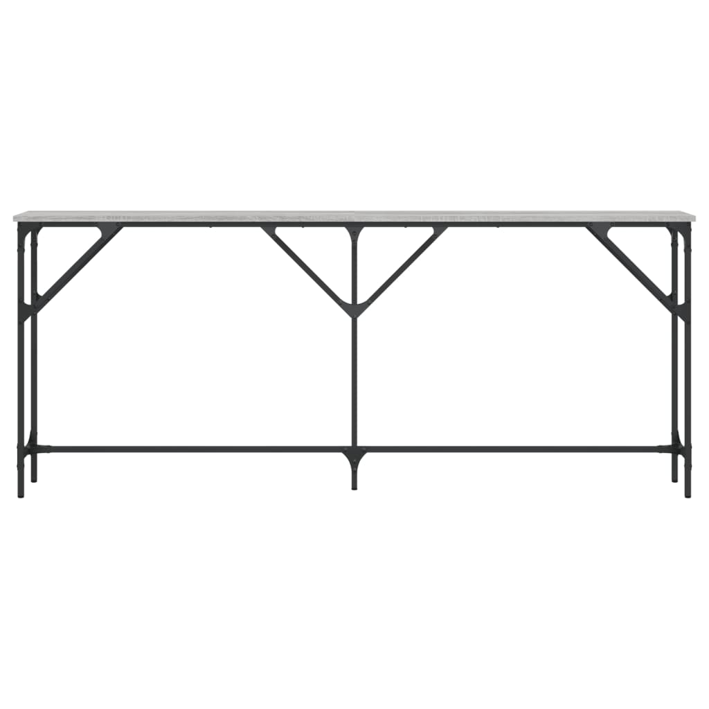 vidaXL Măsuță consolă, gri sonoma, 180x23x75 cm, lemn prelucrat vidaXL Măsuță consolă, gri sonoma, 180x23x75 cm, lemn prelucrat