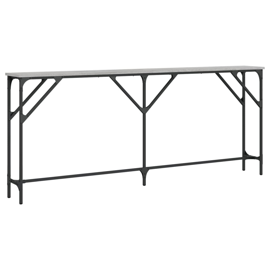 vidaXL Măsuță consolă, gri sonoma, 180x23x75 cm, lemn prelucrat vidaXL Măsuță consolă, gri sonoma, 180x23x75 cm, lemn prelucrat