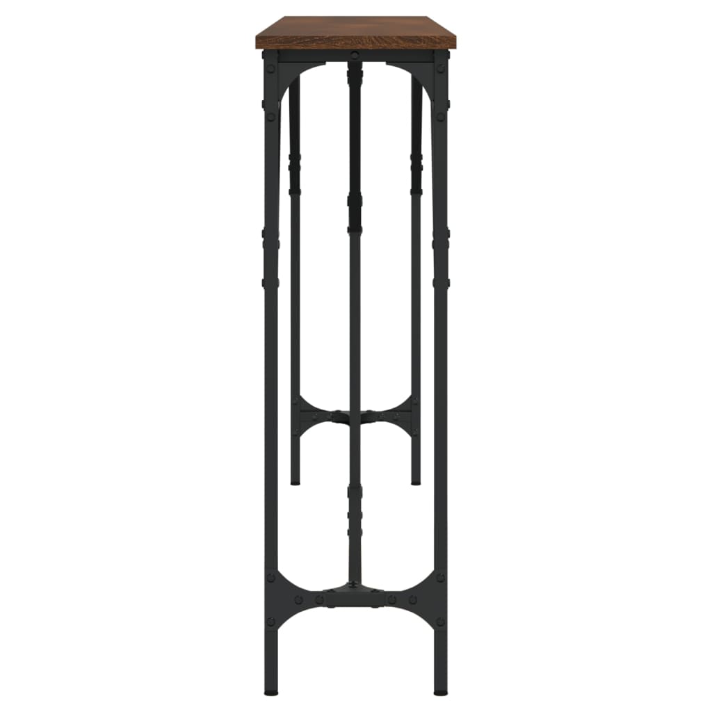 vidaXL Măsuță consolă, stejar maro, 180x23x75 cm, lemn prelucrat vidaXL Măsuță consolă, stejar maro, 180x23x75 cm, lemn prelucrat