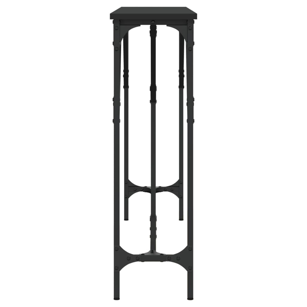 vidaXL Masă consolă, negru, 140x23x75 cm, lemn prelucrat