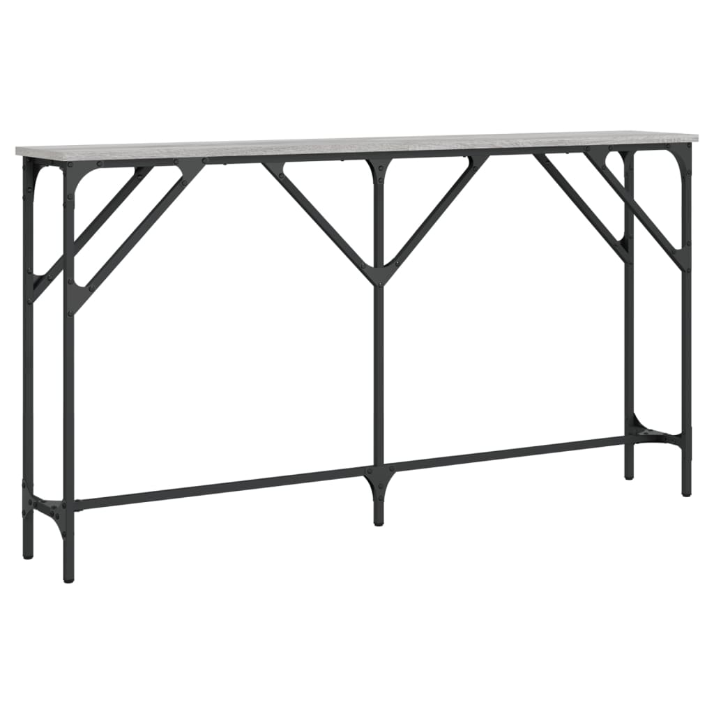 vidaXL Masă consolă, gri sonoma, 140x23x75 cm, lemn prelucrat