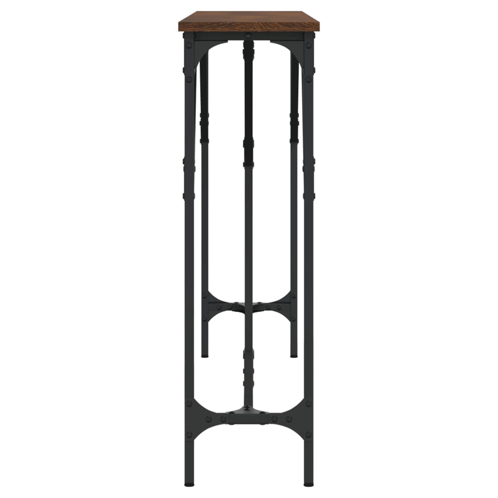 vidaXL Masă consolă, stejar maro, 140x23x75 cm, lemn prelucrat