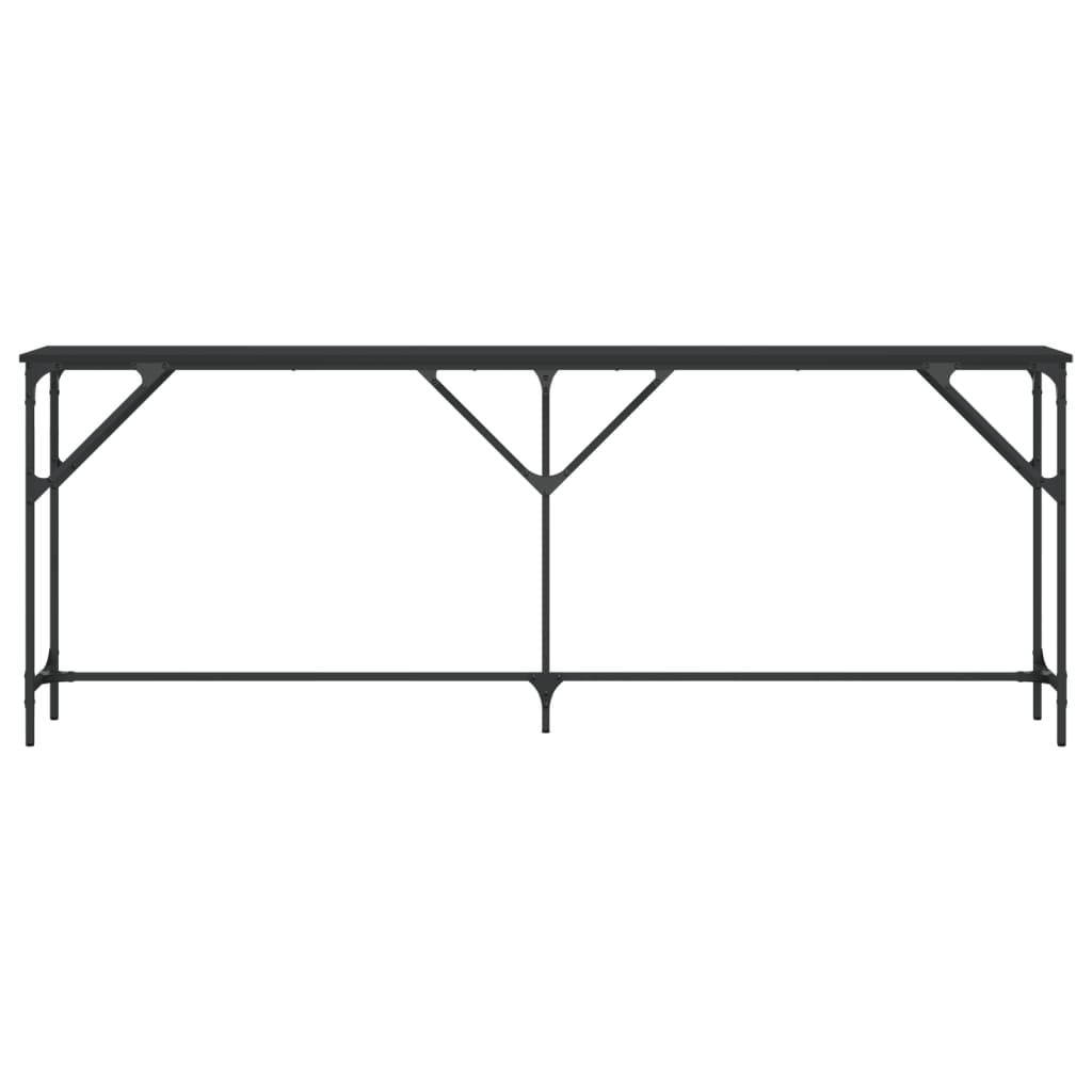 vidaXL Măsuță consolă, negru, 200x29x75 cm, lemn compozit vidaXL Măsuță consolă, negru, 200x29x75 cm, lemn compozit
