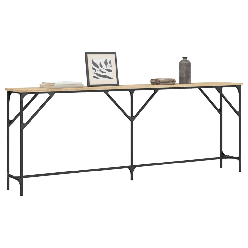 vidaXL Măsuță consolă, stejar sonoma, 200x29x75 cm, lemn prelucrat