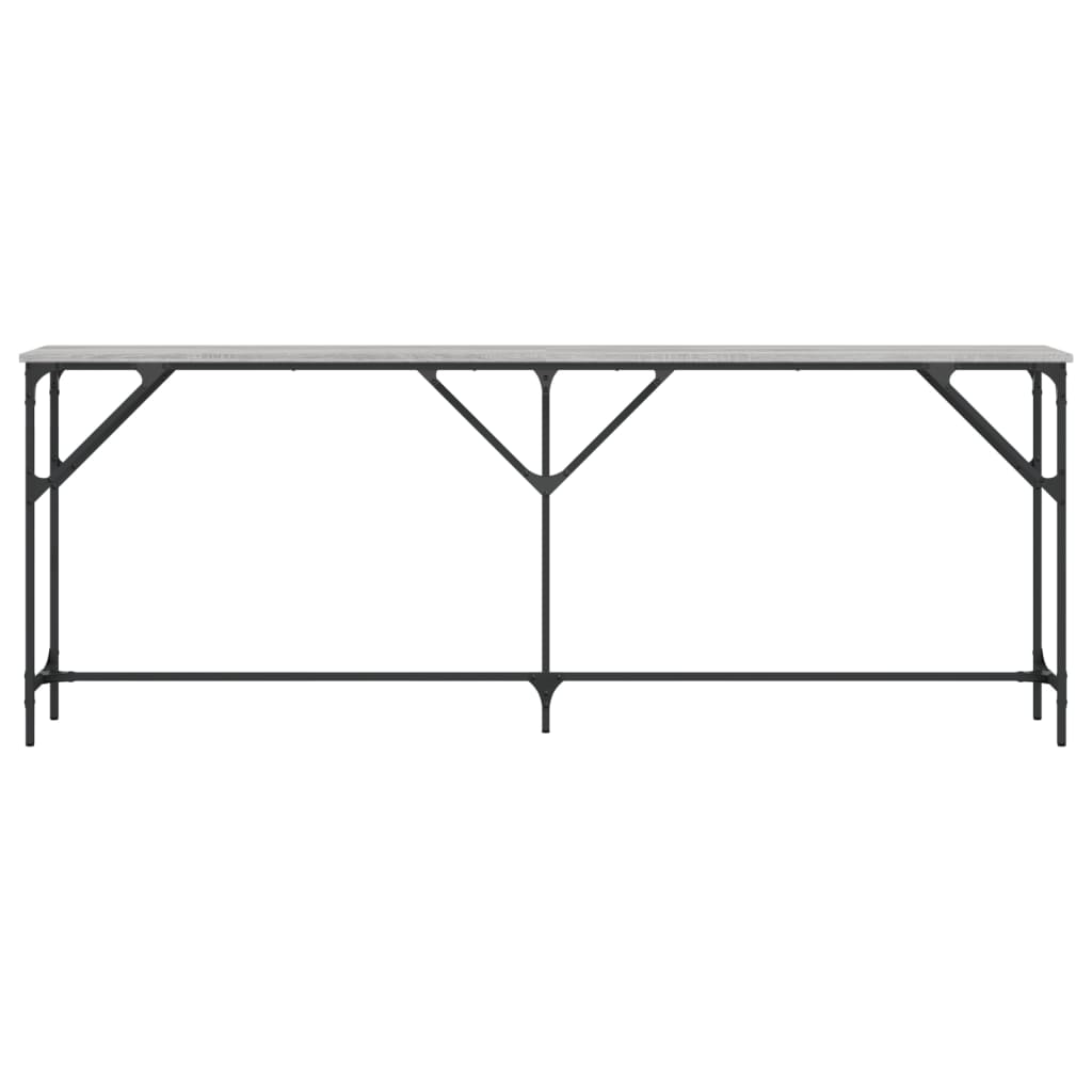 vidaXL Măsuță consolă, gri sonoma, 200x29x75 cm, lemn prelucrat vidaXL Măsuță consolă, gri sonoma, 200x29x75 cm, lemn prelucrat