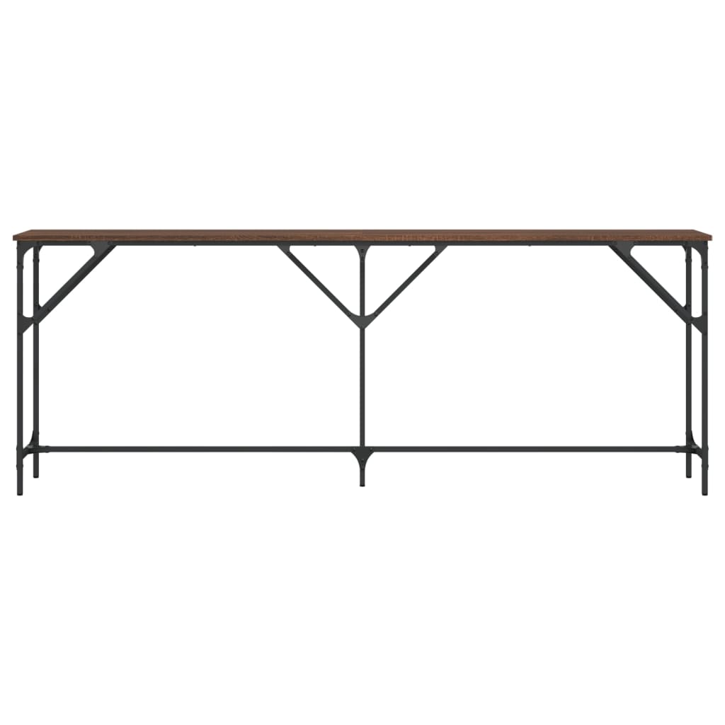 vidaXL Măsuță consolă, stejar maro, 200x29x75 cm, lemn prelucrat vidaXL Măsuță consolă, stejar maro, 200x29x75 cm, lemn prelucrat