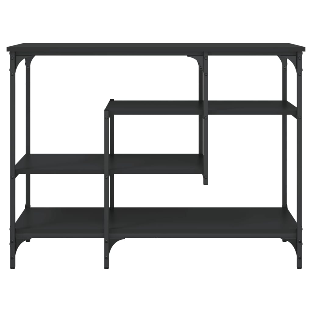 vidaXL Măsuță consolă cu rafturi, negru, 100x35x75 cm vidaXL Măsuță consolă cu rafturi, negru, 100x35x75 cm