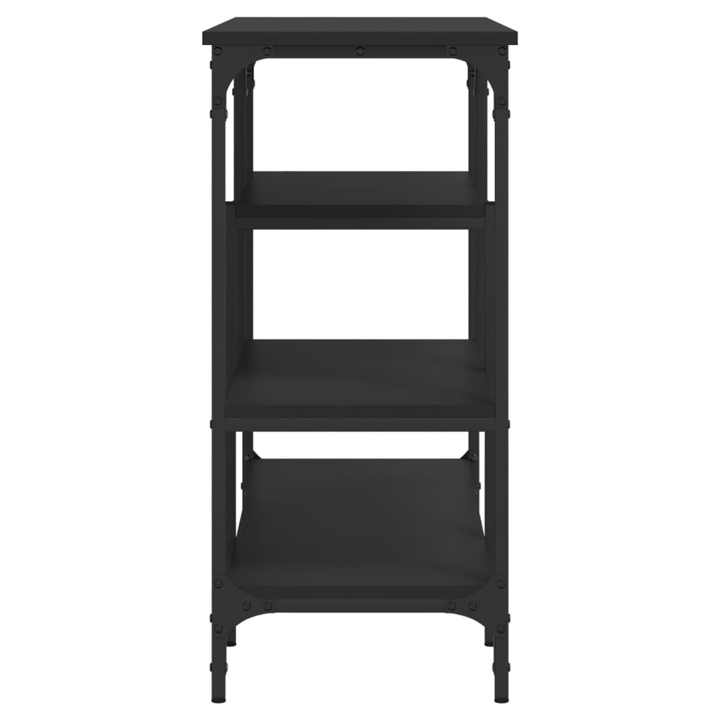 vidaXL Măsuță consolă cu rafturi, negru, 100x35x75 cm vidaXL Măsuță consolă cu rafturi, negru, 100x35x75 cm