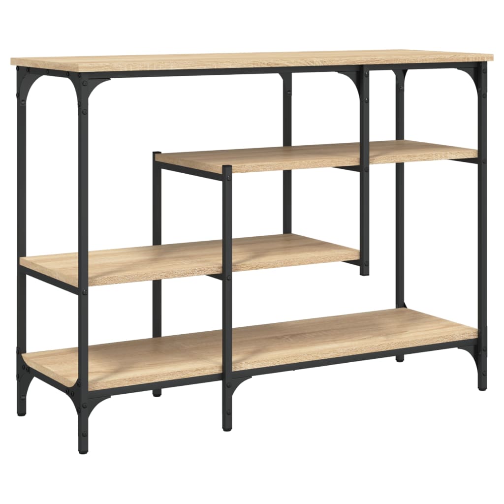 vidaXL Măsuță consolă cu rafturi, stejar sonoma, 100x35x75 cm vidaXL Măsuță consolă cu rafturi, stejar sonoma, 100x35x75 cm