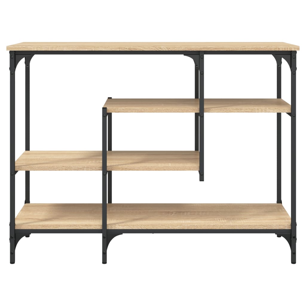 vidaXL Măsuță consolă cu rafturi, stejar sonoma, 100x35x75 cm vidaXL Măsuță consolă cu rafturi, stejar sonoma, 100x35x75 cm