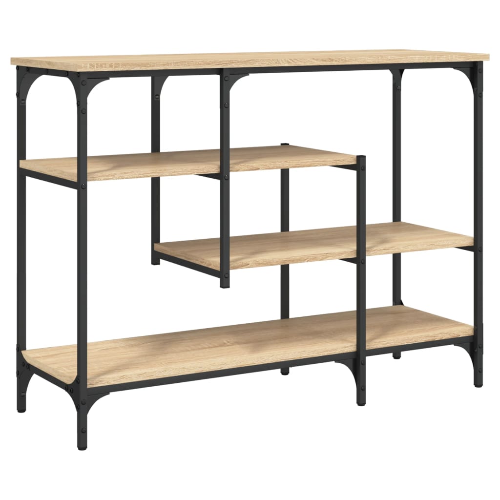 vidaXL Măsuță consolă cu rafturi, stejar sonoma, 100x35x75 cm vidaXL Măsuță consolă cu rafturi, stejar sonoma, 100x35x75 cm