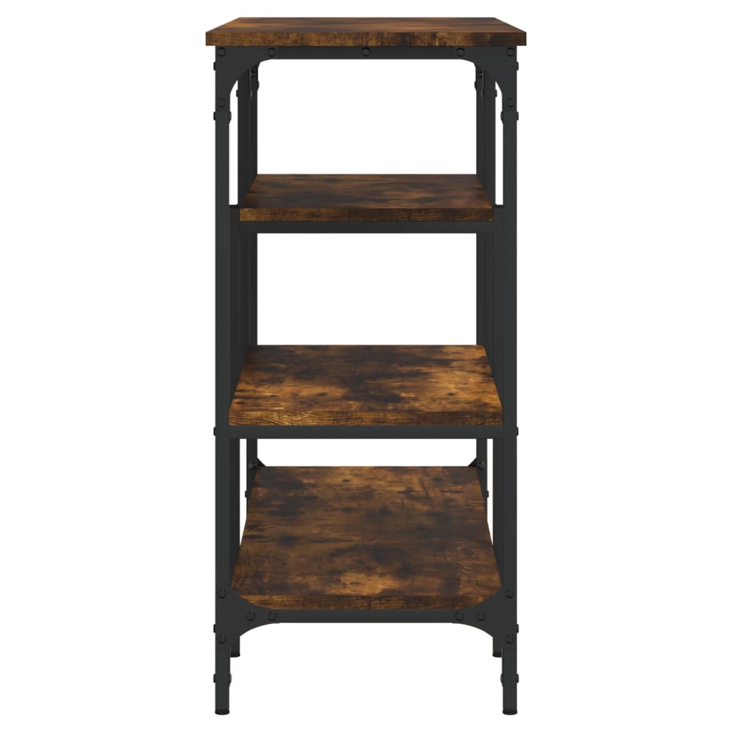 vidaXL Măsuță consolă cu rafturi, stejar fumuriu, 100x35x75 cm vidaXL Măsuță consolă cu rafturi, stejar fumuriu, 100x35x75 cm
