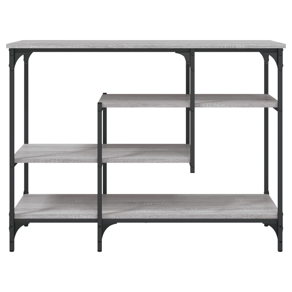 vidaXL Măsuță consolă cu rafturi, gri sonoma, 100x35x75 cm vidaXL Măsuță consolă cu rafturi, gri sonoma, 100x35x75 cm