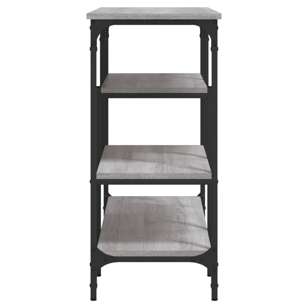 vidaXL Măsuță consolă cu rafturi, gri sonoma, 100x35x75 cm vidaXL Măsuță consolă cu rafturi, gri sonoma, 100x35x75 cm